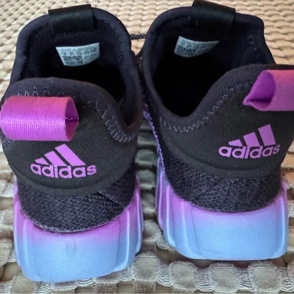 Adidas Kaptir Flow Black and Purple Kids Sneakers - Picture 10 of 11
